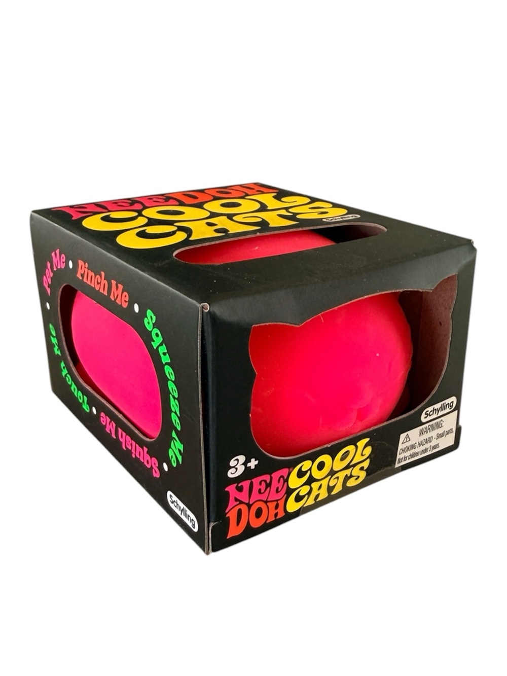 NWT Authentic Schylling NeeDoh Cool Cats Pink Squishy Sensory Fidget Toy
